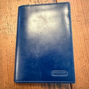 Coach Blue Leather Card Holder